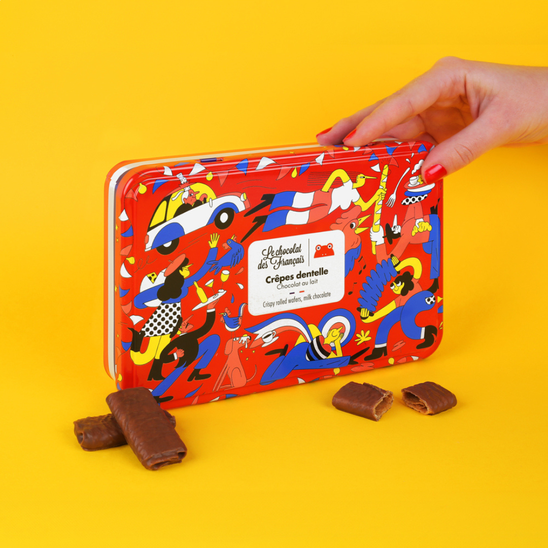 Crêpes dentelle al cioccolato al latte "Foule"