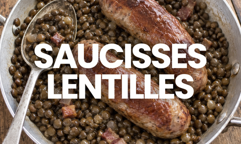 Saucisse lentilles: ricetta francese con lenticchie e senape