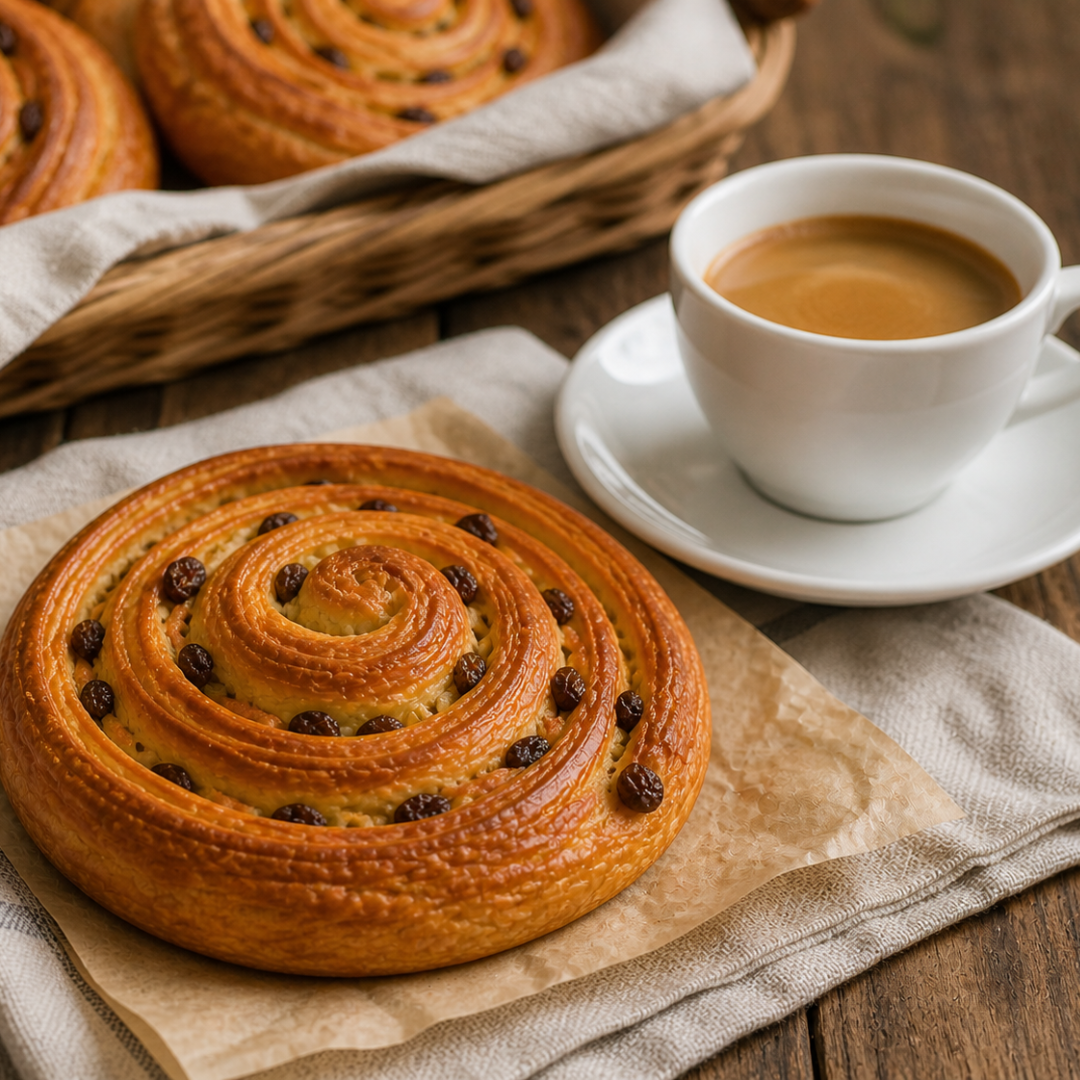 4 veri Pain au Raisin da scaldare in forno