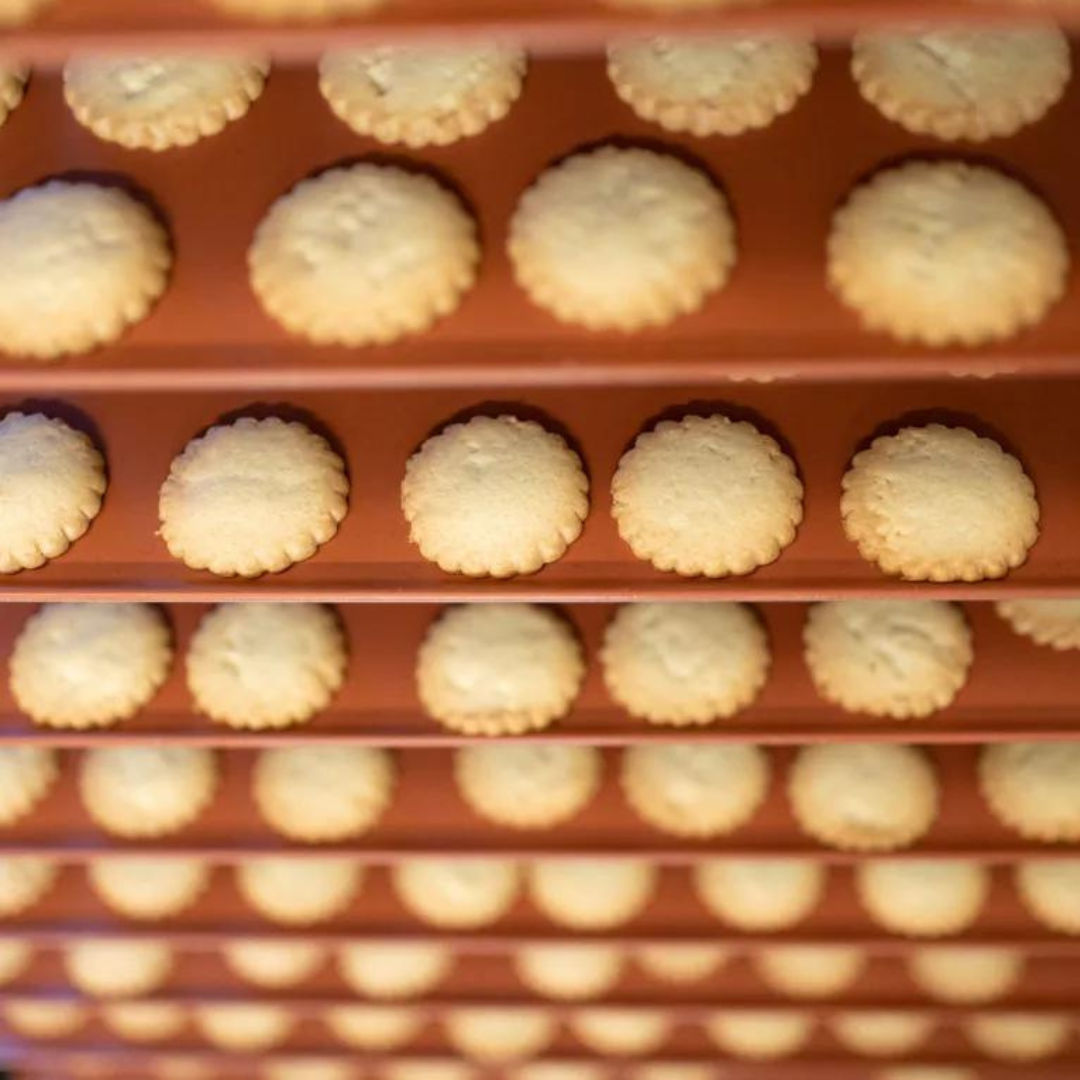 Biscotti salati da aperitivo al formaggio di pecora, pomodori & Cipolle