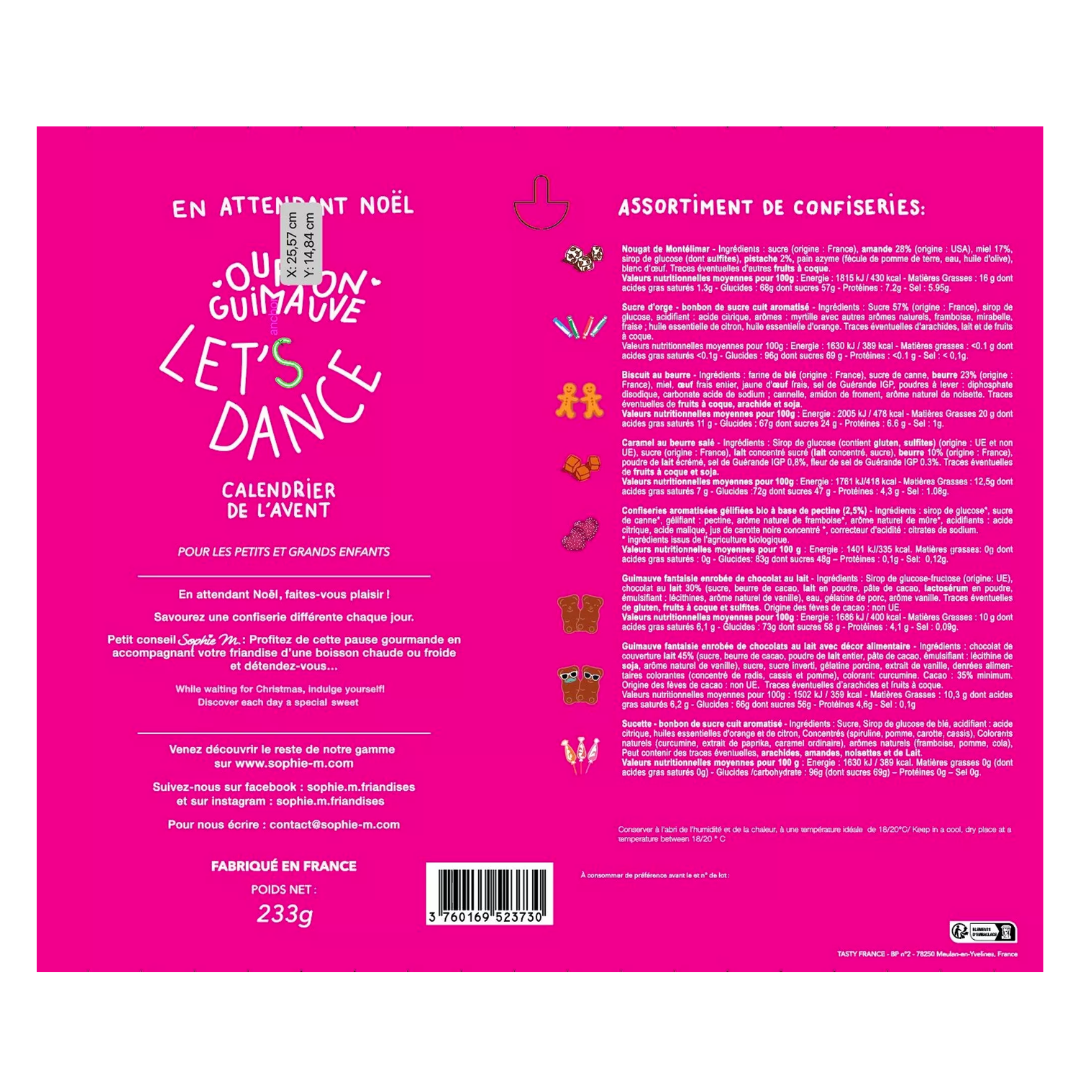 Calendario dell’Avvento Dolci Francesi "Let's Dance"