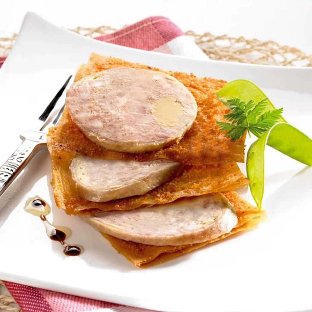 Collo d'Anatra farcito con Fegato d’Anatra (20% foie gras)