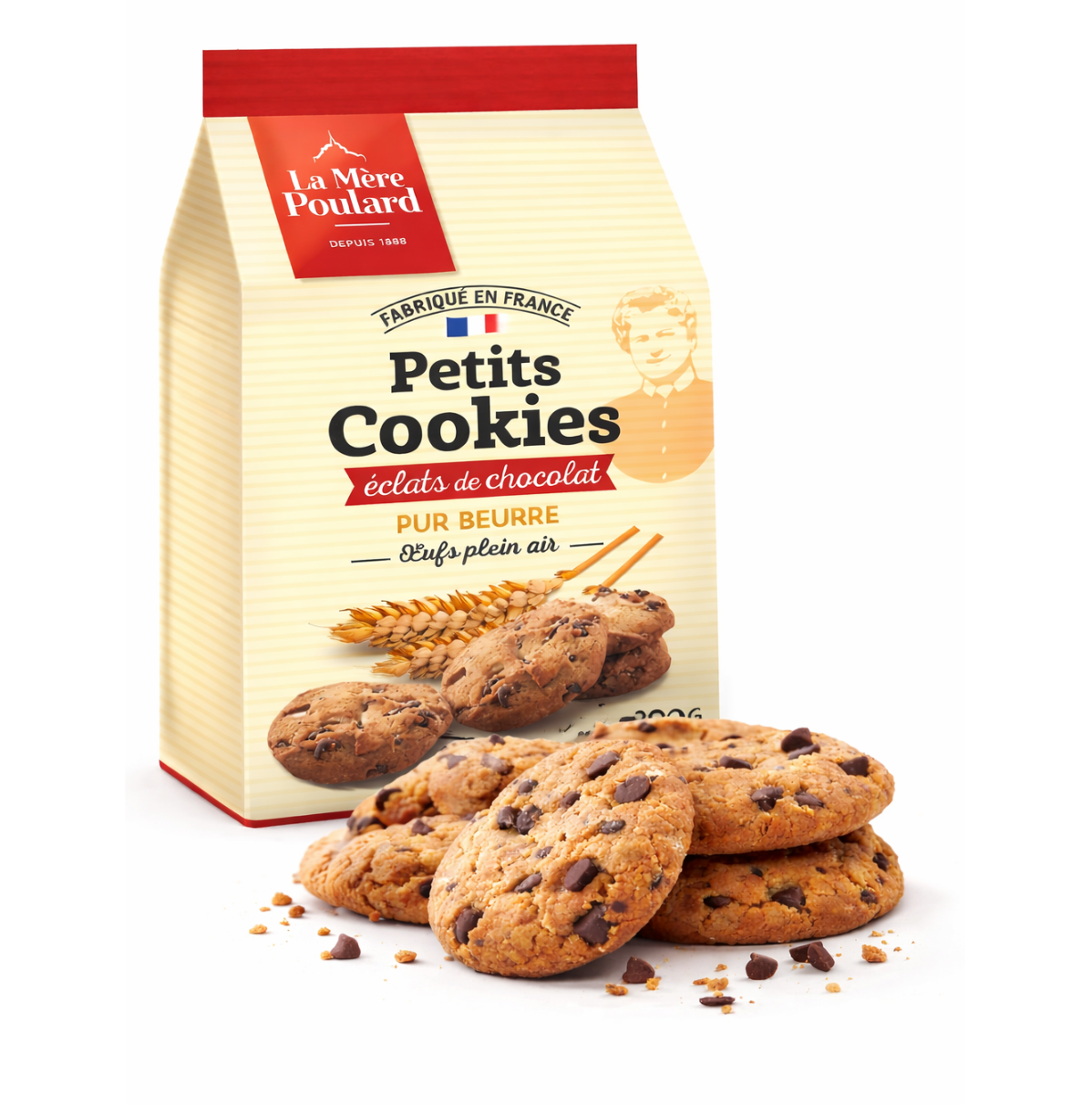 Cookies con Gocce di Cioccolato 100% francese