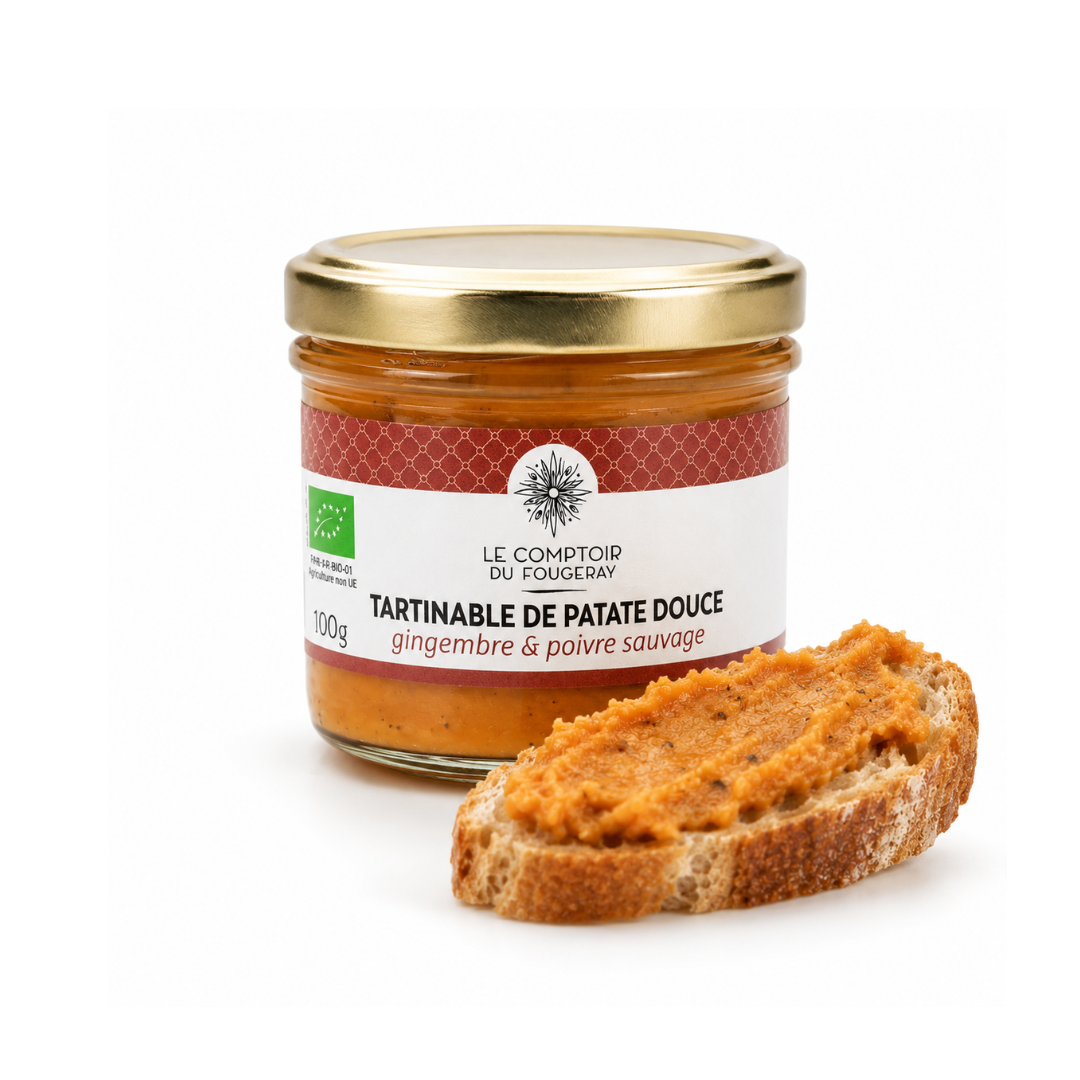 Crema spalmabile BIO di patate dolci, zenzero e pepe selvatico