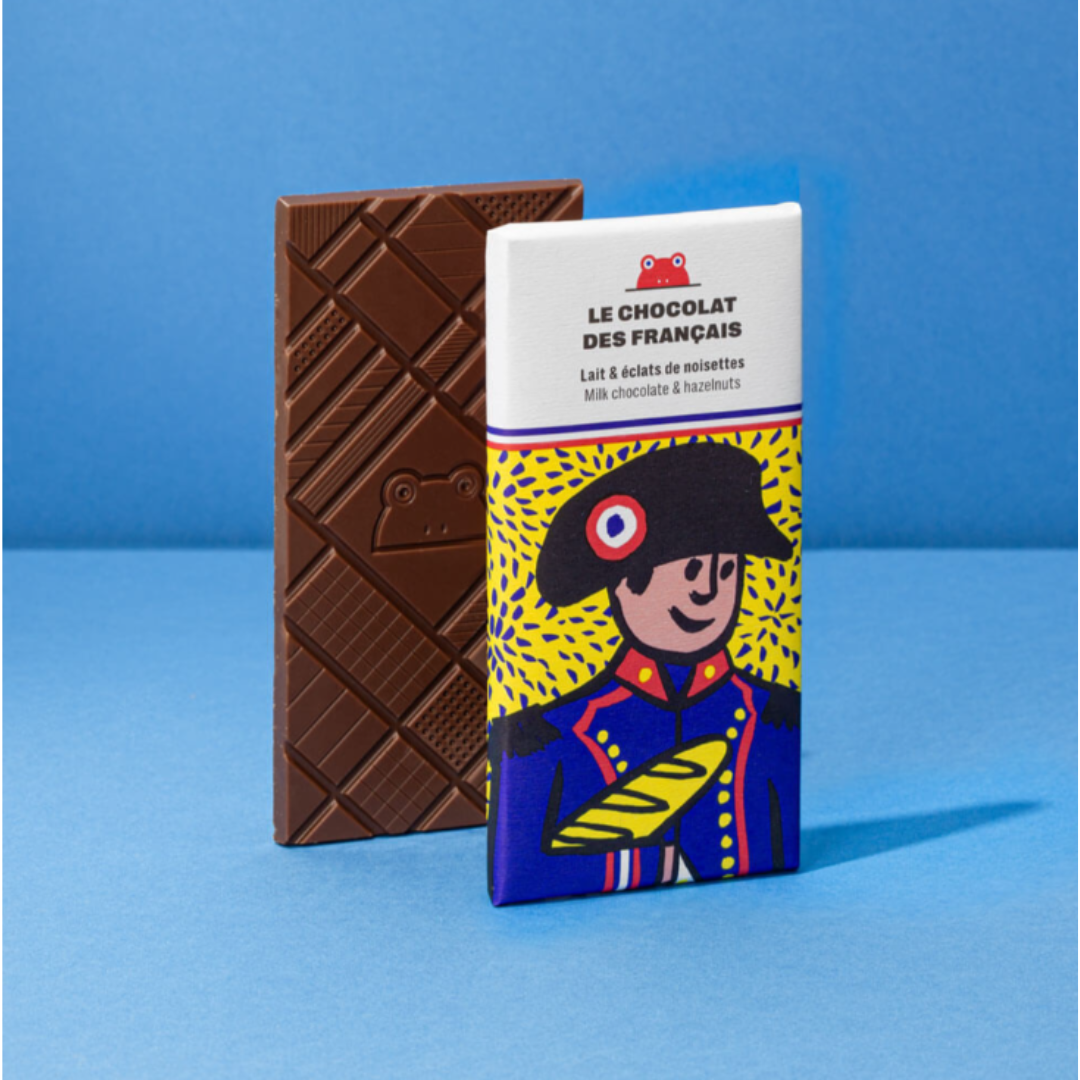 Tavoletta di cioccolato al latte e scaglie di nocciole "Napoleone"