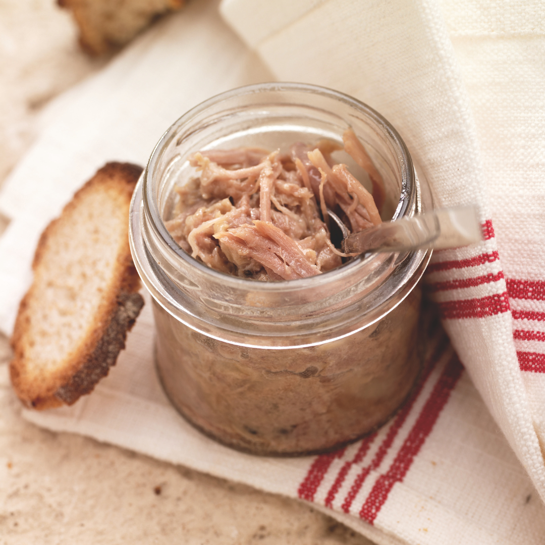 Rillettes Royales di Confit d'Anatra con fegato d'Anatra (25% blocco di foie gras)