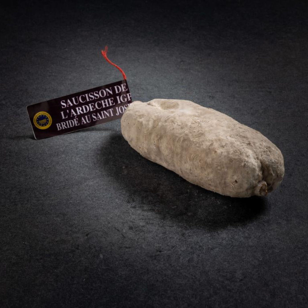 Salame Secco al vino Saint-Joseph dell'Ardèche - legato a mano